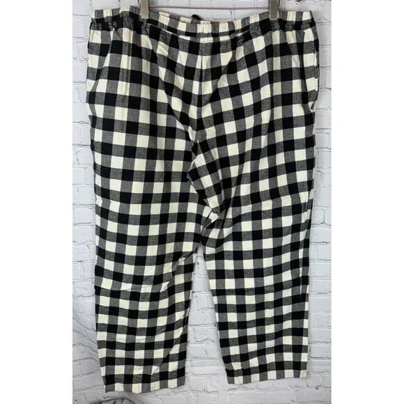 HANNA ANDERSSON Men’s Size XXL Pajama Pant Black White Buffalo Plaid 100% Cotton - Picture 5 of 6